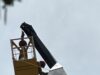 Instalado el Piramidión, la nueva punta del Obelisco de la Plaza de la República